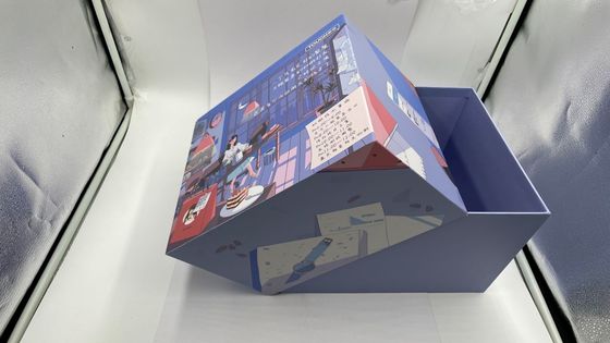 Blue Innovative Biodegradable Packaging Large Lid And Base Clothing Gift Box