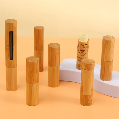 Recyclable Empty Bamboo Lip Balm Lip Gloss Lipstick Tube Container Biodegradable