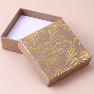 Ring Pink Jewelry Packaging Rigid Box Paper Bracelet Table 10*10*3.5cm 500 Pcs
