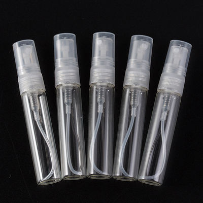 2ml 3ml 5ml 10ml Mini Small Empty Clear Glass Perfume Bottles with Luxury Round Pen Spray Design and Screen Printing Logo