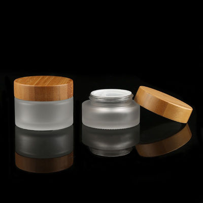 Customized Colors Skin Care Glass Bottle Jar Packaging Bamboo Products 5g15g 20g 30g 50ml 100ml 150ml 200ml 4oz 8oz